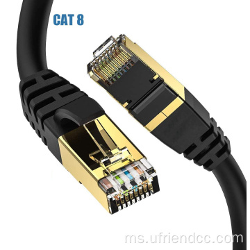 Kelajuan tinggi 40gbps rj45 rangkaian CAT8 kabel patch ethernet